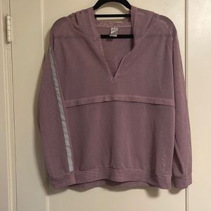 Soho Sport mesh pullover mauve hoodie
